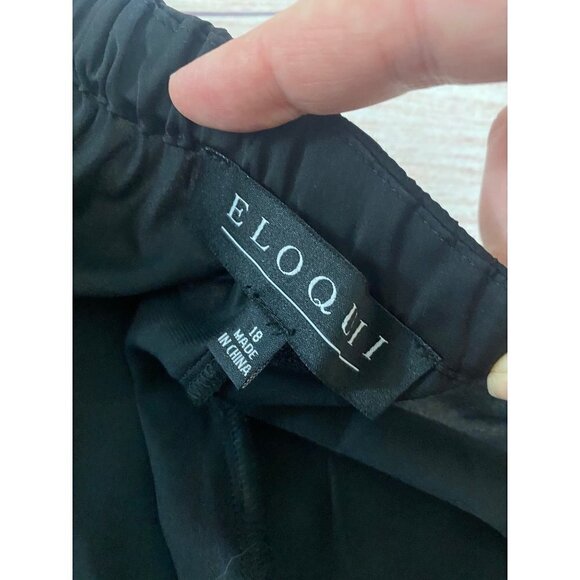 Eloquii Black One Sleeve Women's Casual Blouse - 18 - Picture 10 of 12